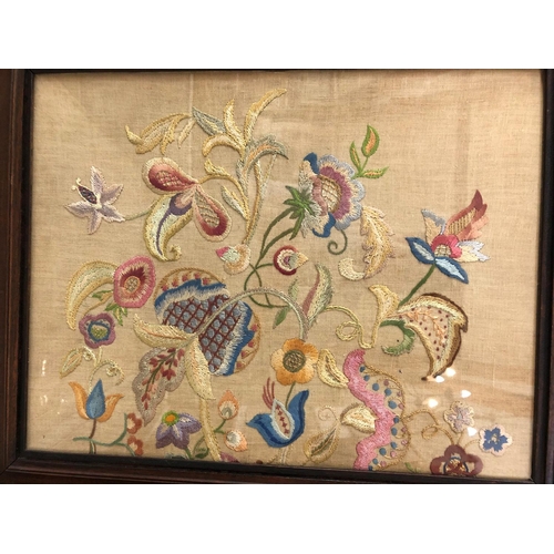 154 - Five Works to Include: 20th Century floral embroidery, 52 x 39 cm; David Shepherd - 'King's Parade, ... 