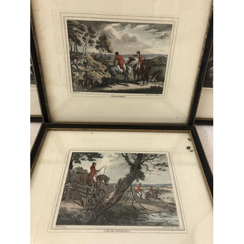 169 - (Sporting Interest) Howitt - Eight hand-coloured engravings, published 1799: 'Fox Hunting, Plates 1 ... 