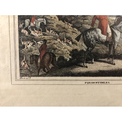 169 - (Sporting Interest) Howitt - Eight hand-coloured engravings, published 1799: 'Fox Hunting, Plates 1 ... 