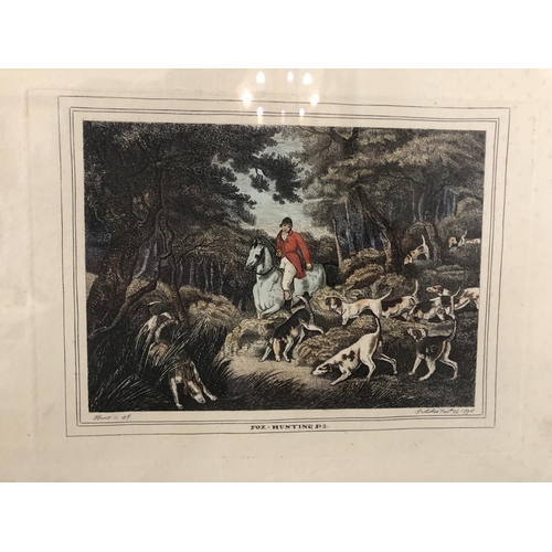 169 - (Sporting Interest) Howitt - Eight hand-coloured engravings, published 1799: 'Fox Hunting, Plates 1 ... 