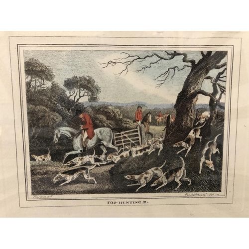 169 - (Sporting Interest) Howitt - Eight hand-coloured engravings, published 1799: 'Fox Hunting, Plates 1 ... 