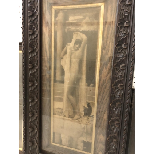 178 - Three Prints in Frames of the Period, including Edwardian carved oak frame with gilt slip (Late 19th... 