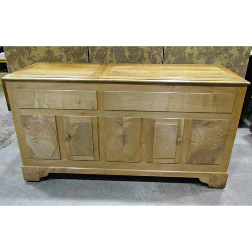 2239 - A fine quality arts and crafts style music cabinet in pale english walnut, commissioned in the early... 