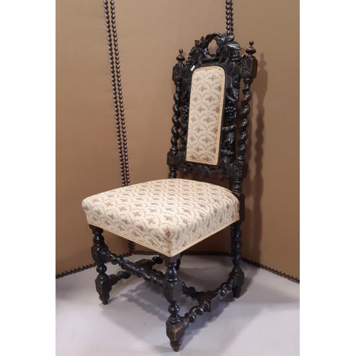 2141 - A good quality Windsor hoop and stick back dining  chair with saddle shaped seat raised on turned su... 