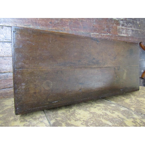 2595A - An 18th century oak panelled coffer with plank top