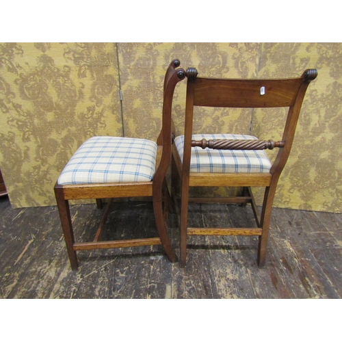 2618 - A set of six Trafalgar rope back dining chairs with reeded frames, drop in seats and square taper le... 