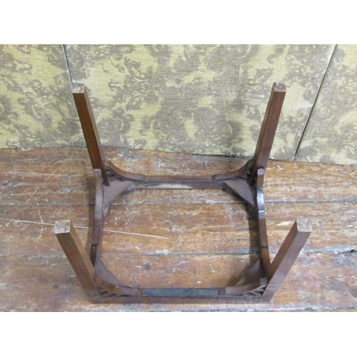 2619 - A Georgian mahogany stool of rectangular form with upholstered drop in seat, 51 cm max