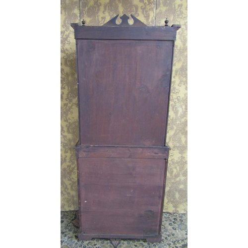 2636 - A matched pair of 19th century French walnut pier cabinets, the lower section enclosed by panelled d... 