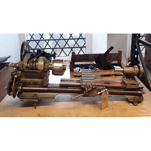 2143 - A Portass bench top engineering lathe and accessories