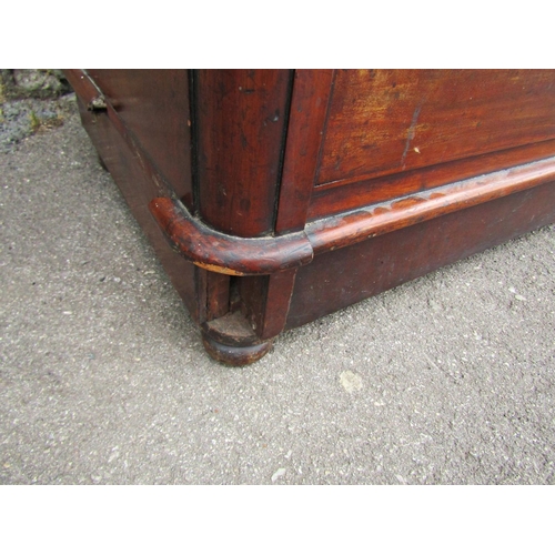 2274 - A Victorian mahogany chest of three long and two short drawers 120 cm wide