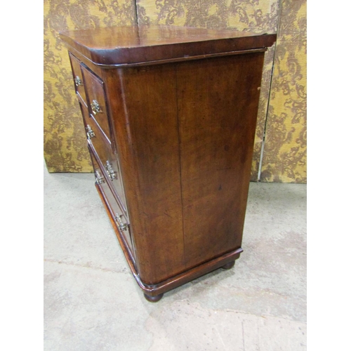 2309 - A small Victorian mahogany chest of two long and two short drawers, 88 cm wide