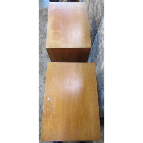 2337 - A pair of Mordaunt-Short freestanding hi-fi speakers in teak wood cabinets, model number MS700, seri... 