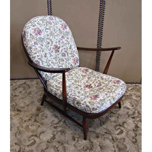 2353 - An Ercol drawing room chair with upholstered seat and back