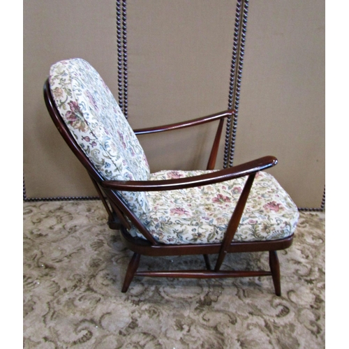 2353 - An Ercol drawing room chair with upholstered seat and back