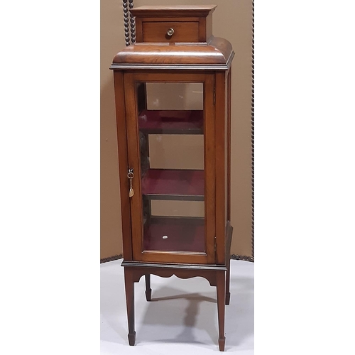 2283 - An Edwardian mahogany vitrine with glazed panels to all sides raised on square taper legs, 38 cm squ... 