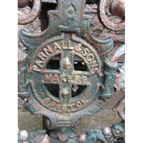 2060 - A set of Parnall & Sons Bristol cast iron sack scales, with decorative pierced back plate