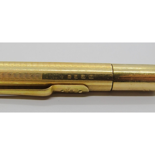 Mabie,Todd & Co. Ltd 18ct Fyne Poynt propelling pencil with