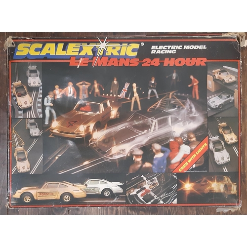 424 - Scalextric set 'Le Mans 24 Hour' including 2 Porsche cars, unchecked