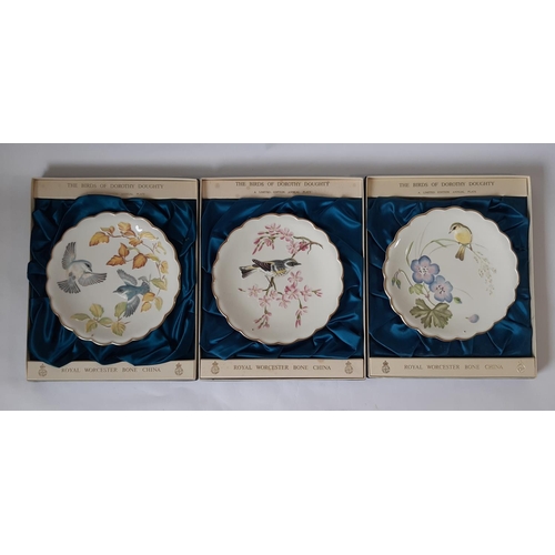 1197 - 'The Birds of Dorothy Doughty' - 9 boxed limited edition dessert plates by Royal Worcester including... 