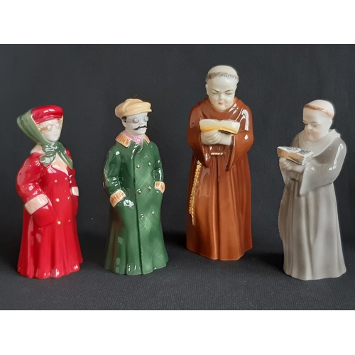 1161 - Nine Royal boxed Worcester Candle Snuffer character figures including Old Lady, Motorist- Male, Moto... 