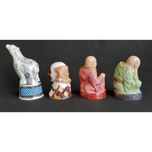 1112 - Eight boxed Royal Worcester Candle Snuffers depicting figures in a variety of styles including the f... 