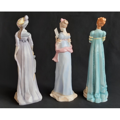 1130 - Six boxed figurines from the Royal Worcester Jane Austen Collection including Emma Woodhouse, Fanny ... 