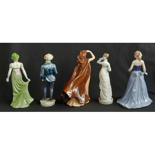 1164 - Six Royal Worcester boxed figurines including 2 from World of Impressionist Renoir range Jeanne and ... 