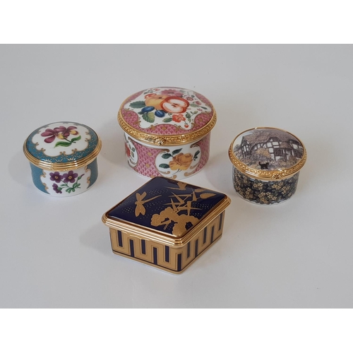 1163 - 14 Royal Worcester china trinket boxes most from the Connoisseur Collection including floral and wil... 