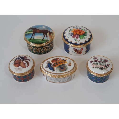 1163 - 14 Royal Worcester china trinket boxes most from the Connoisseur Collection including floral and wil... 