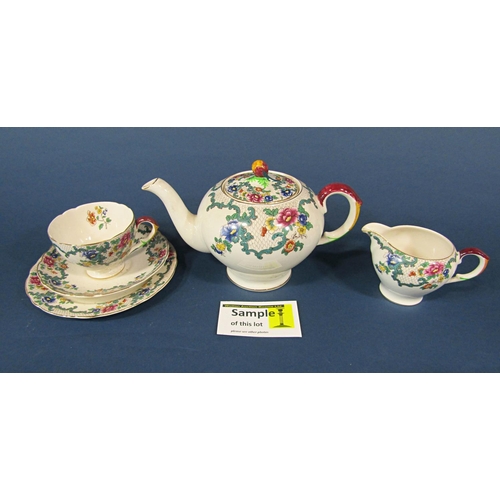 1137 - An extensive of Royal Cauldon Victoria and Booth's Flora Dora ware comprising tea cups, saucers, var... 