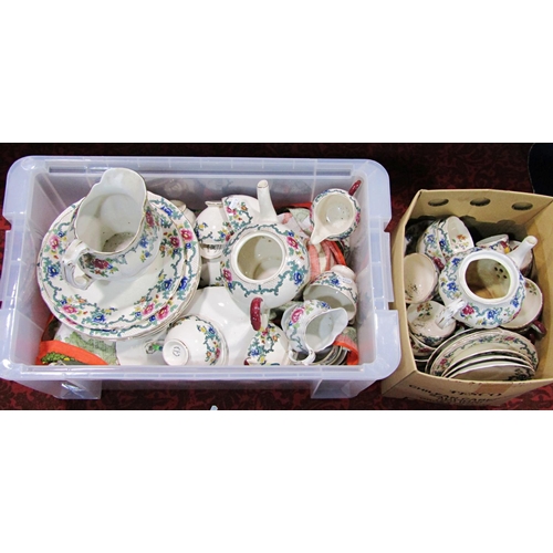 1137 - An extensive of Royal Cauldon Victoria and Booth's Flora Dora ware comprising tea cups, saucers, var... 