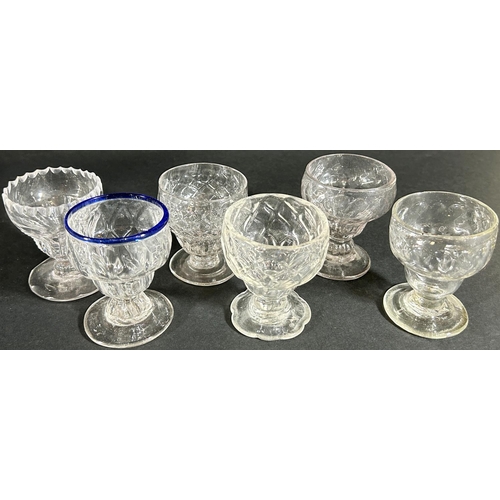 1177 - Five similar 19th century bonnet glasses and five 19th century wine glasses of varying design