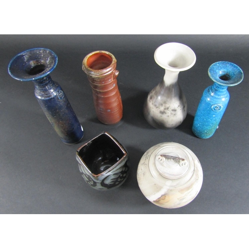 1144 - A collection of Studio pottery ware by Kati Vamos Jean Claude Canonne (6 pieces)