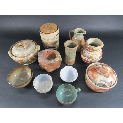 1148 - Studio Pottery by Eric Astuol and others mostly monogrammed  (11 pieces)