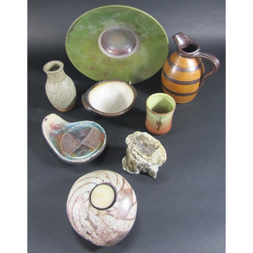 1149 - Collection of Studio ware by Crespel, Elain Tessier, Catherine De Pouget, Bill Rickinson (8 pieces)