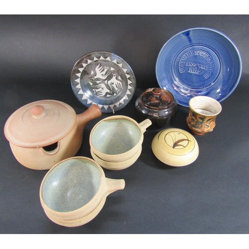 1155 - Collection of Studio Pottery ware by Russell Collins, Nat Morley, Guul Jacob, etc (10 pieces)