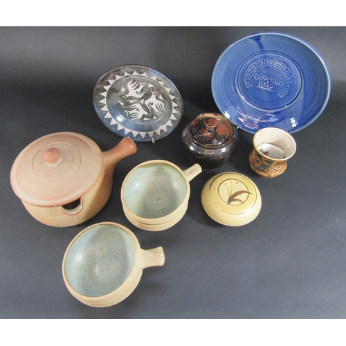 1155 - Collection of Studio Pottery ware by Russell Collins, Nat Morley, Guul Jacob, etc (10 pieces)