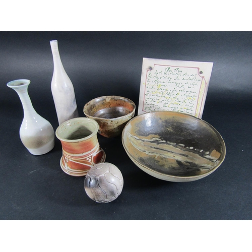 1164 - Collection of Studio Pottery ware including works by Joan Dogherty, Noleen Reid, Pascal Geoffroy, et... 