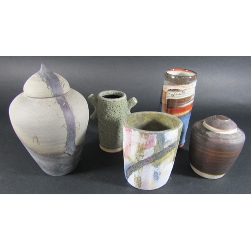 1170 - A collection of studio pottery to include Paul Bye, David Williams, Ian Sherman and Simon Hall, etc,... 