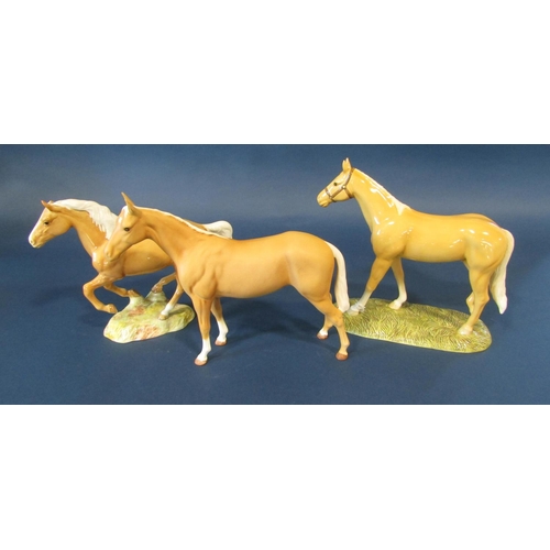 1078 - A Beswick figure of a cantering palomino horse number 1370 together with from The Royal Doulton Anim... 