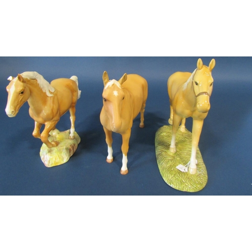 1078 - A Beswick figure of a cantering palomino horse number 1370 together with from The Royal Doulton Anim... 