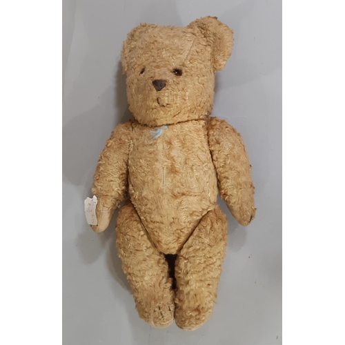 400 - Pair of small European Teddy Bears ?Hamiro with stitched nose, open mouth, jointed body (paws in pro... 