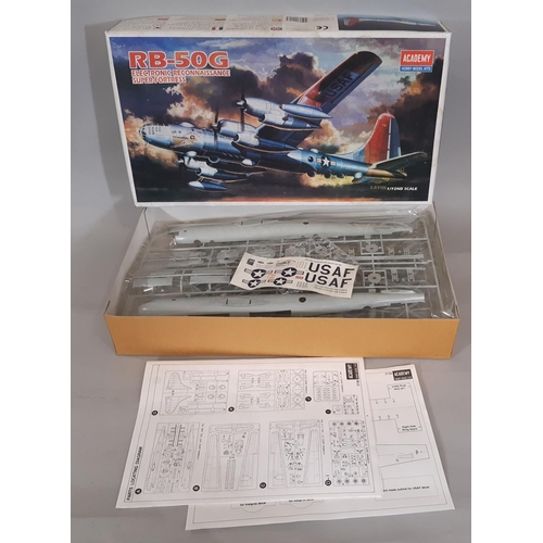 404 - 3 boxed model aircraft kits by Academy, all 1:72 scale, comprising  Boeing B50D, Boeing RB50G and  C... 