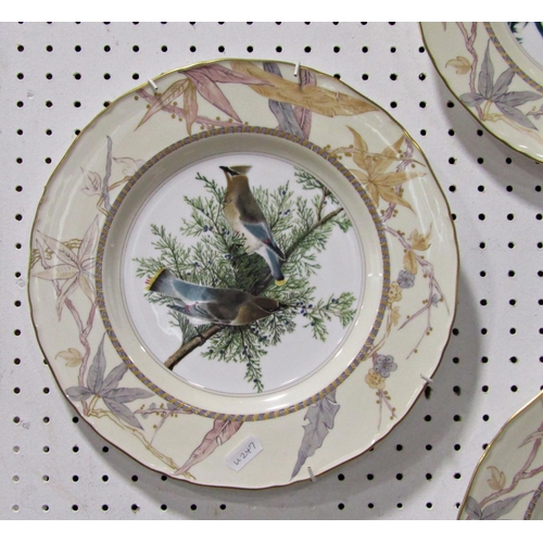 1131 - A set of eight Royal Worcester wall plates, the JJ Audubon birds of America series, limited edition ... 