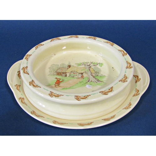 1132 - A collection of nurseryware including Bunnykins feeding dish, child's tea service, etc