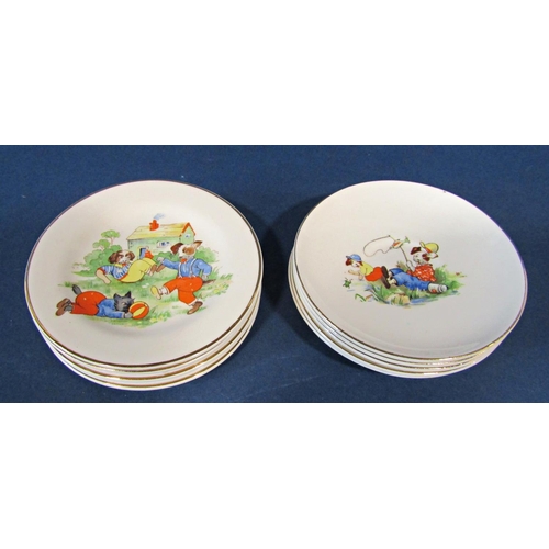 1132 - A collection of nurseryware including Bunnykins feeding dish, child's tea service, etc