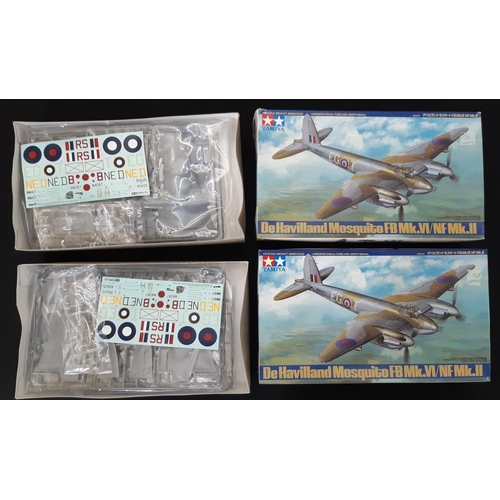 420 - 12 model aircraft kits including two 1:48 scale kits by Tamiya, 1:72 scale kits by Airfix, Trumpeter... 