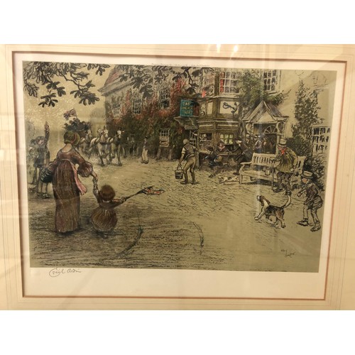 76 - Cecil Aldin (1870-1925) Five Prints: 'Old Coaching Inns', print signed in pencil and blindstamped lo... 