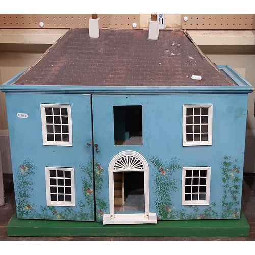 415 - Vintage Triang dolls house for restoration (AF) together with a quantity of dolls house furniture, p... 