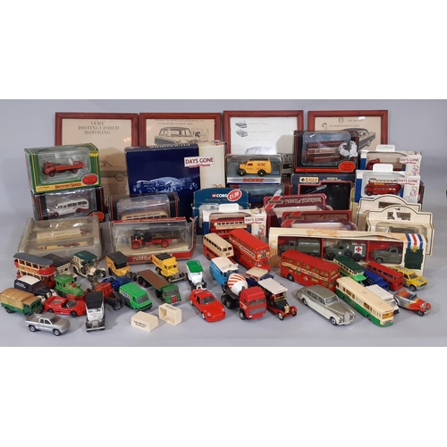 412 - A collection of boxed model vehicles including Dinky 'Heinz' Van DY4, coaches and trucks by EFE, Pic... 